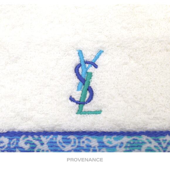 🔴 Yves Saint Laurent YSL Face Towel - White French Terry - Picture 3 of 3